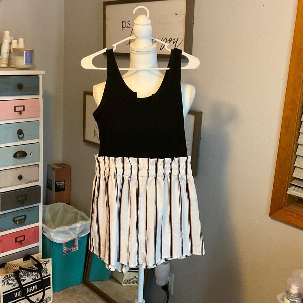 Stylish Black and White Striped